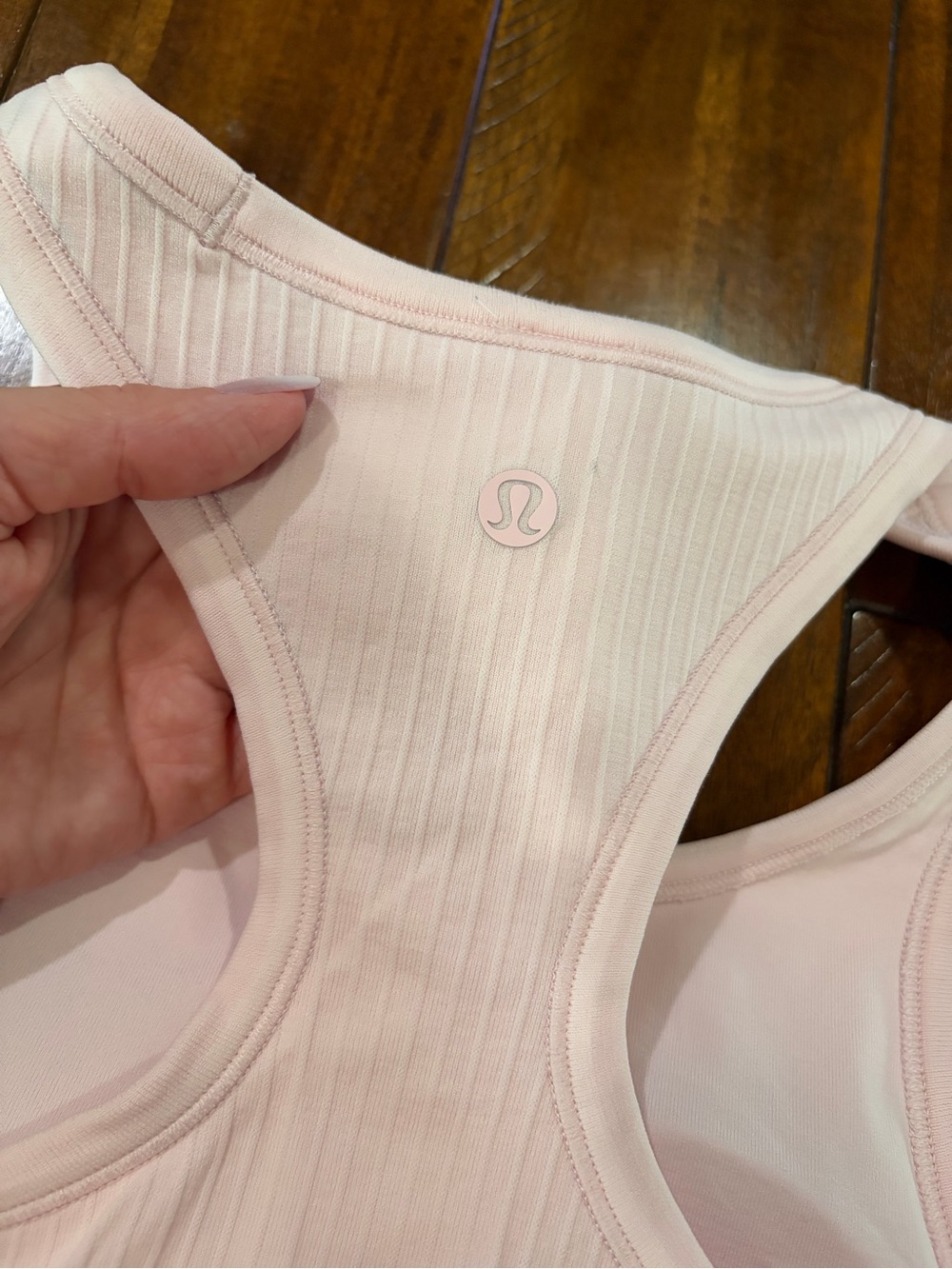 Lululemon Ribbed Racerback Crop tank- Light Pink - Picture 5 of 6